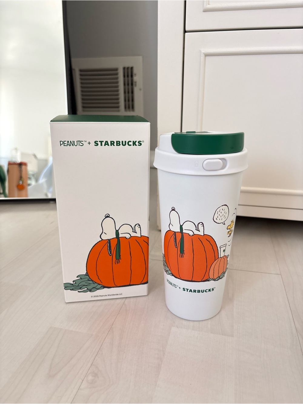 Starbucks Peanuts Snoopy The Great Pumpkin PSL Travel Tumbler